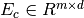 E_c \in R^{m\times d}